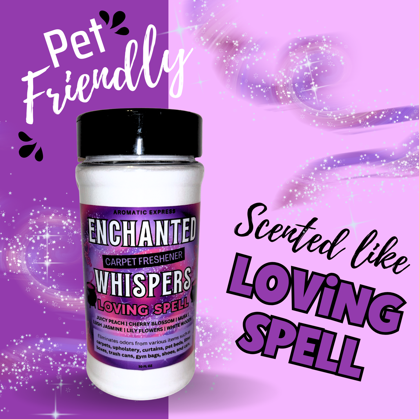 Loving Spell Carpet Freshener | 18oz Sprinkle Jar | Odor Eliminator Powder