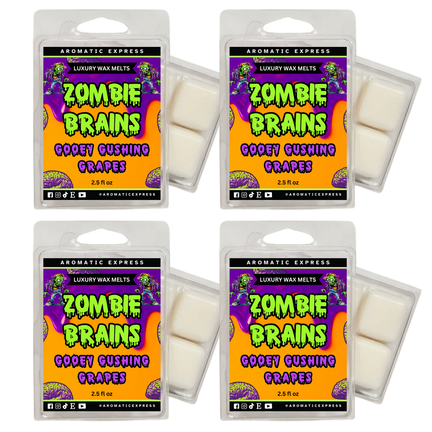Zombie Brain Gooey Gushing Grapes Spice Luxury Wax Melt