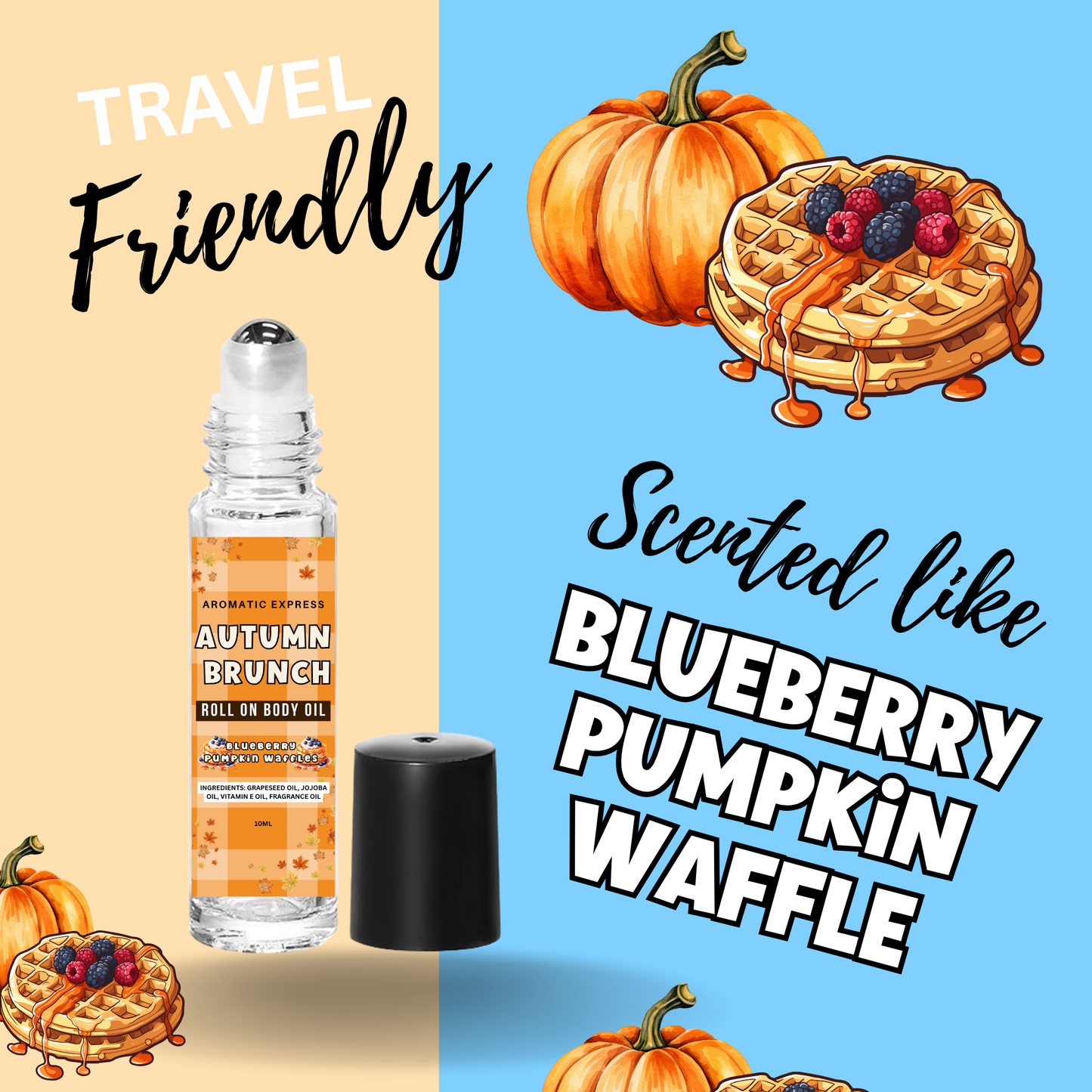 Blueberry Pumpkin Waffle Roll On Body Oil