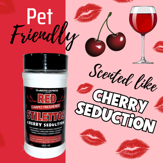 Red Stilettos Carpet Freshener | 108oz Sprinkle Jar | Odor Eliminator Powder