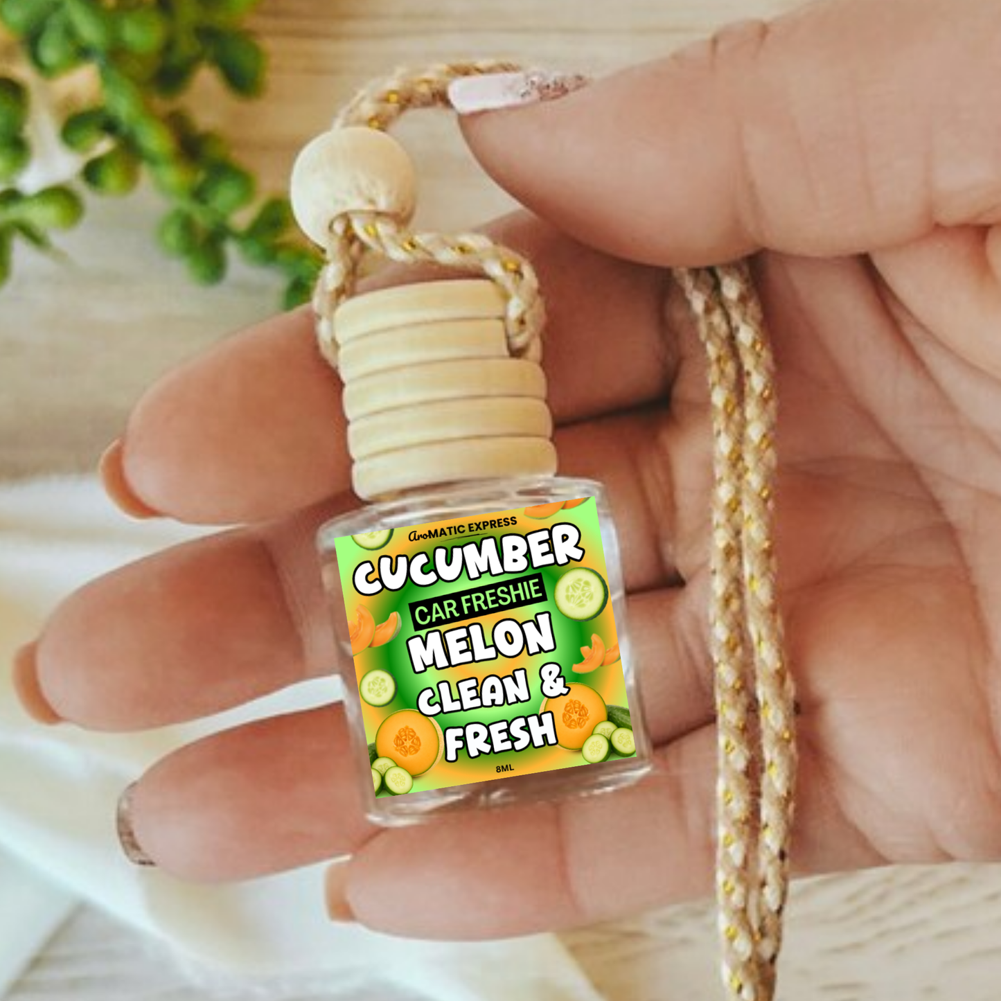 Cucumber Melon Scented Car Freshie