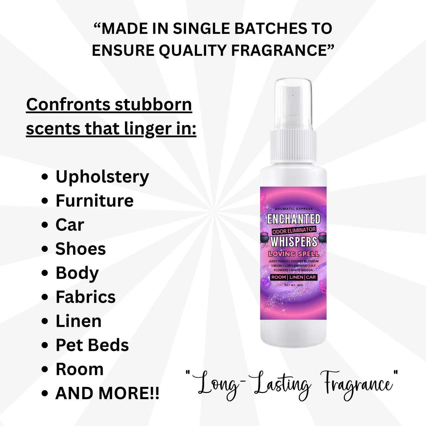 Loving Spell Enchanted Whispers Room + Linen Air Freshener Spray | Odor Eliminator Spray | Bathroom Spray)