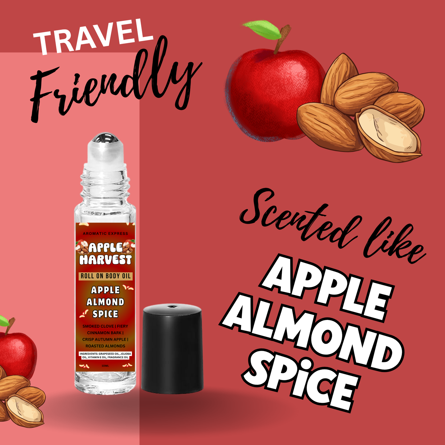 Apple Almond Spice Roll On Body Oil