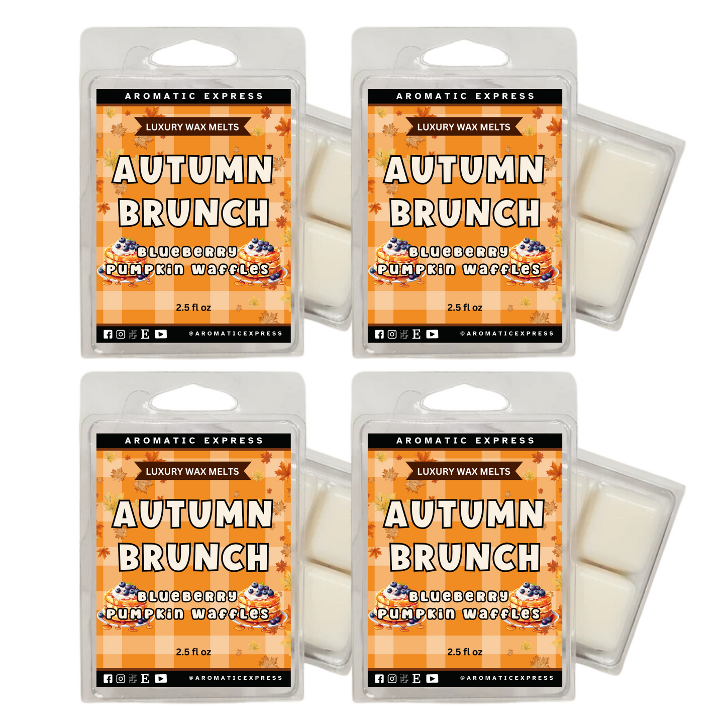 Autumn Brunch Blueberry Pumpkin Waffles Luxury Wax Melt