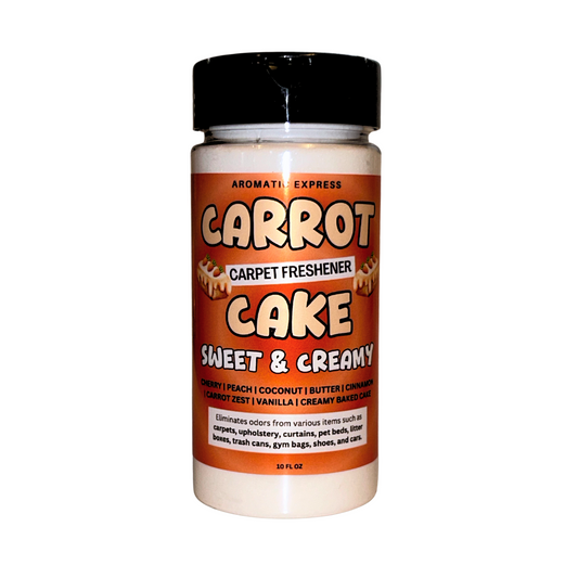 Carrot Cake Carpet Freshener | 10oz Sprinkle Jar | Odor Eliminator Powder