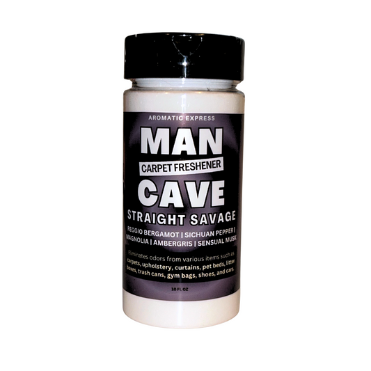 Man Cave Carpet Freshener | 10oz Sprinkle Jar | Odor Eliminator Powder