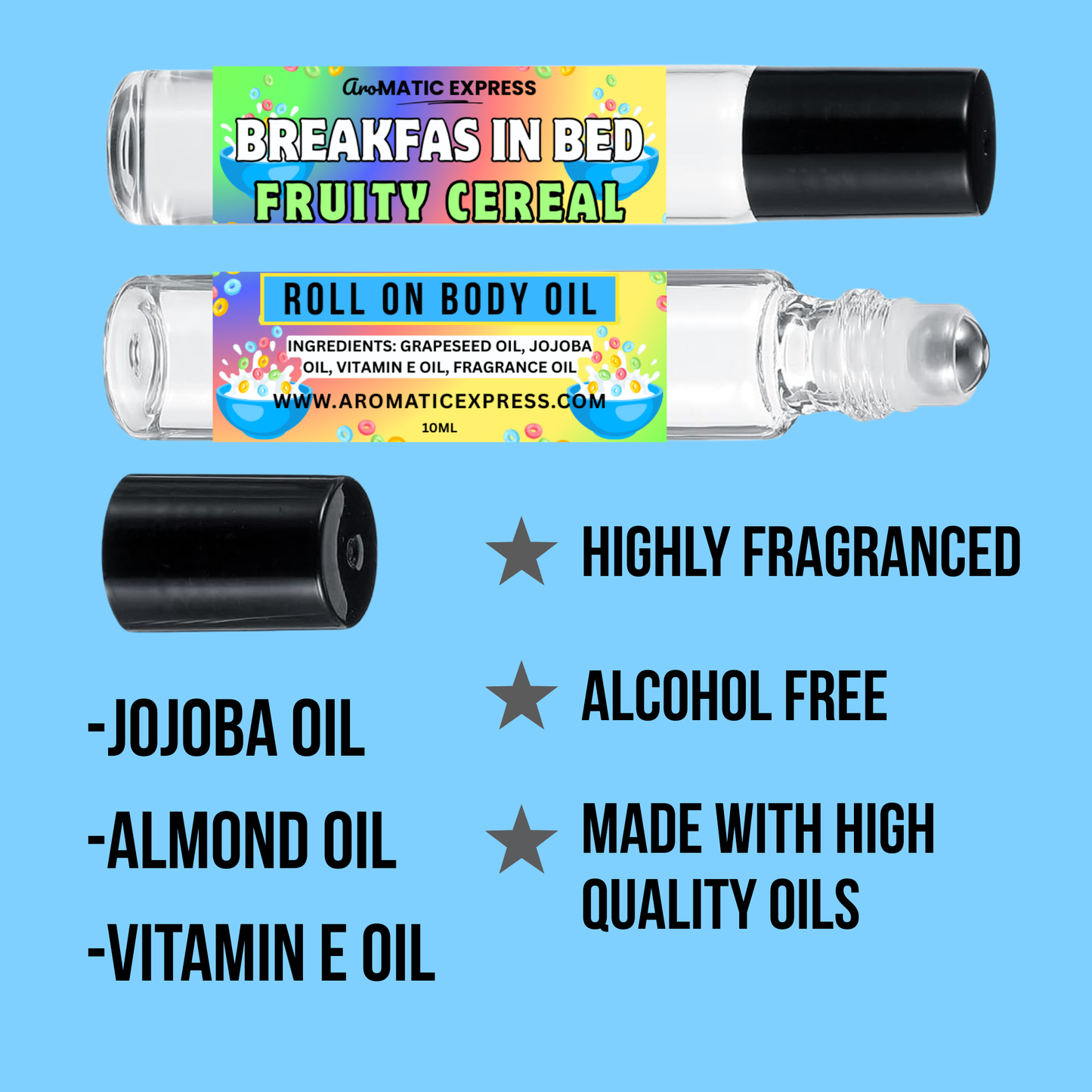 Fruity Rainbow Cereal Roll On Body Oil