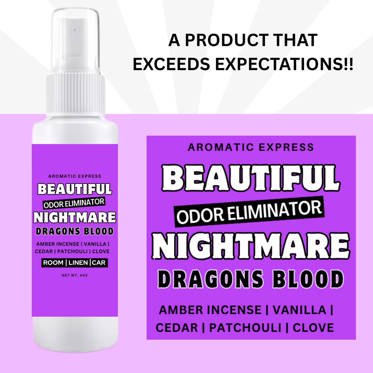 Beautiful Nightmare Dragons Blood Room + Linen Air Freshener Spray | Odor Eliminator Spray | Bathroom Spray