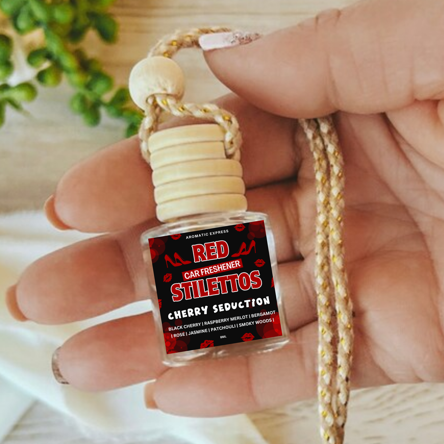 Red Stilettos Cherry Seduction Car Freshie