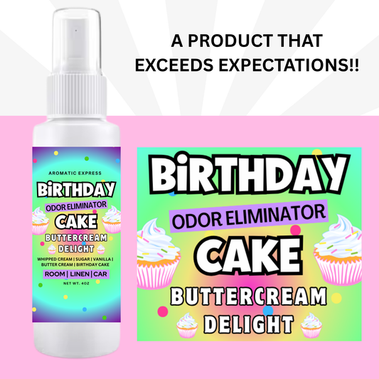 Birthday Cake Buttercream Frosting Room + Linen Air Freshener Spray | Odor Eliminator Spray | Bathroom Spray