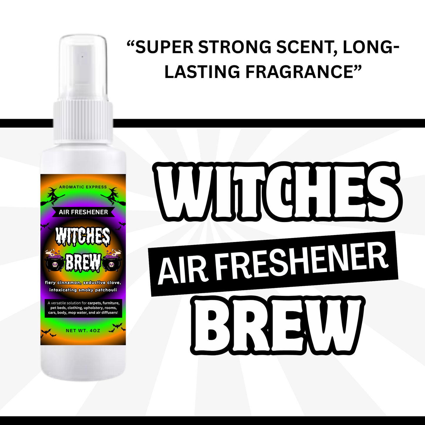 Witches Brew Room + Linen Air Freshener Spray | Odor Eliminator Spray | Bathroom Spray