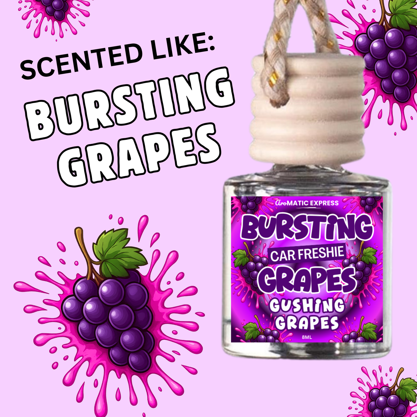 Bursting Grapes Scented Car Freshie
