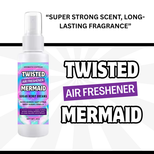 Twisted Mermaid Sugar Berry Vanilla Room + Linen Air Freshener Spray | Odor Eliminator Spray | Bathroom Spray
