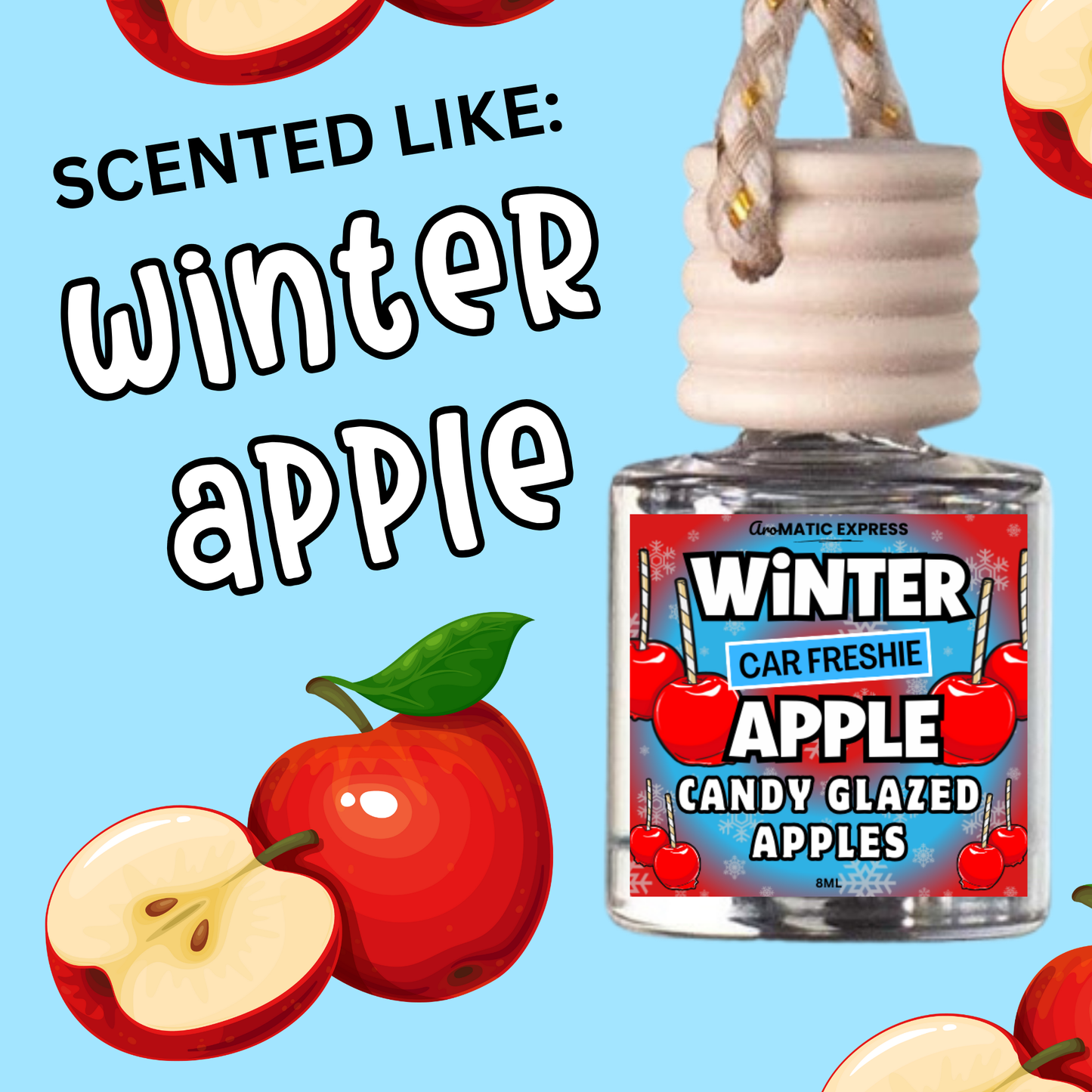 Winter Glazed Apple Scented Car Freshie