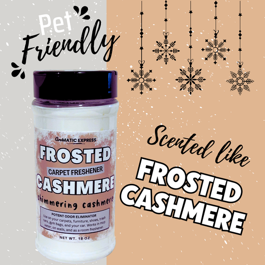 Frosted Cashmere Carpet Freshener | 18 oz Sprinkle Jar | Odor Eliminator Powder