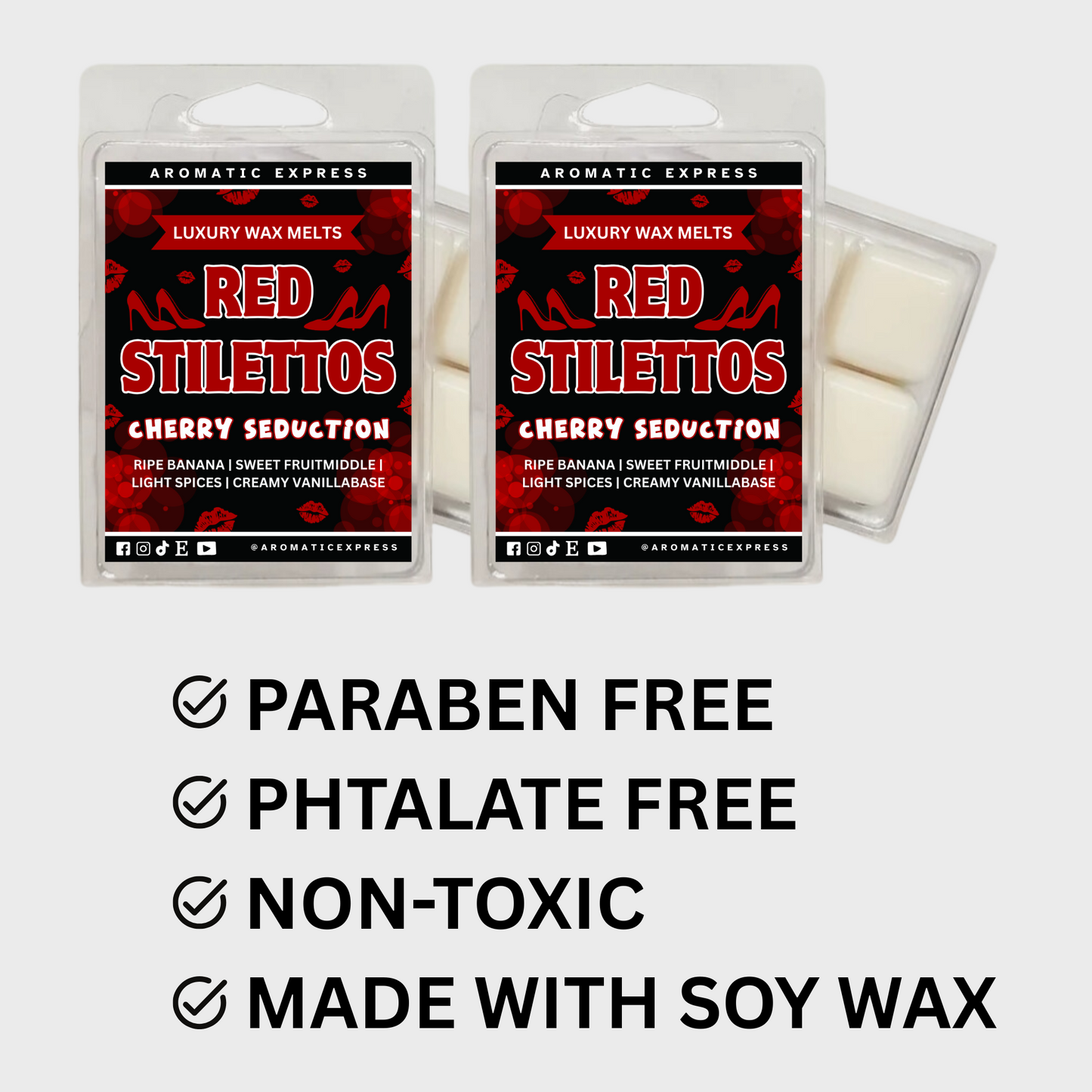 Red Stilettos Cherry Seduction Luxury Wax Melt