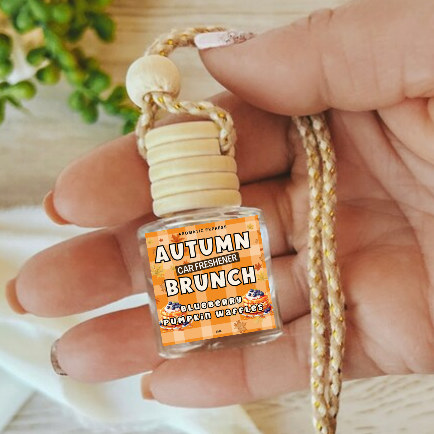 Autumn Brunch Blueberry Pumpkin Waffles Scent Car Freshie