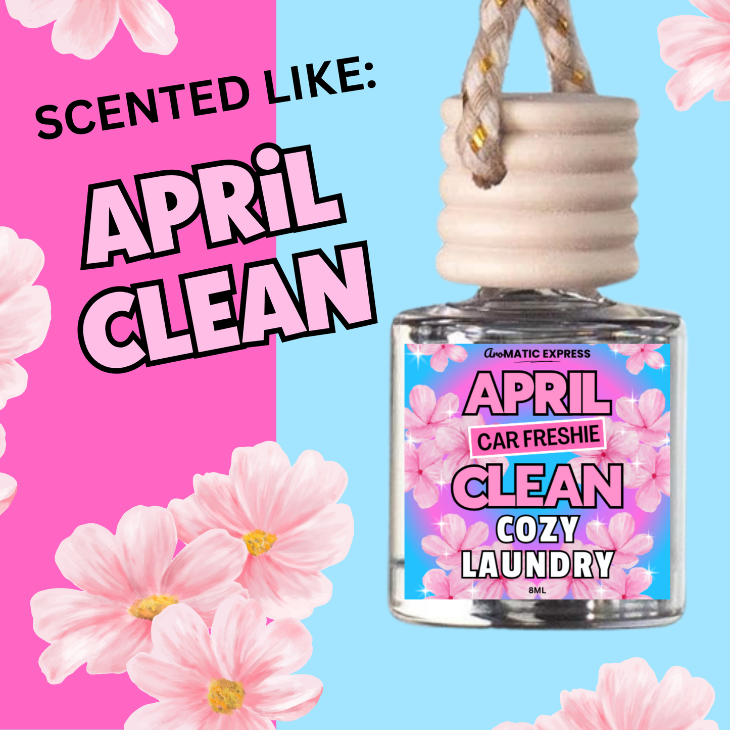 April Clean Scented Car Freshie