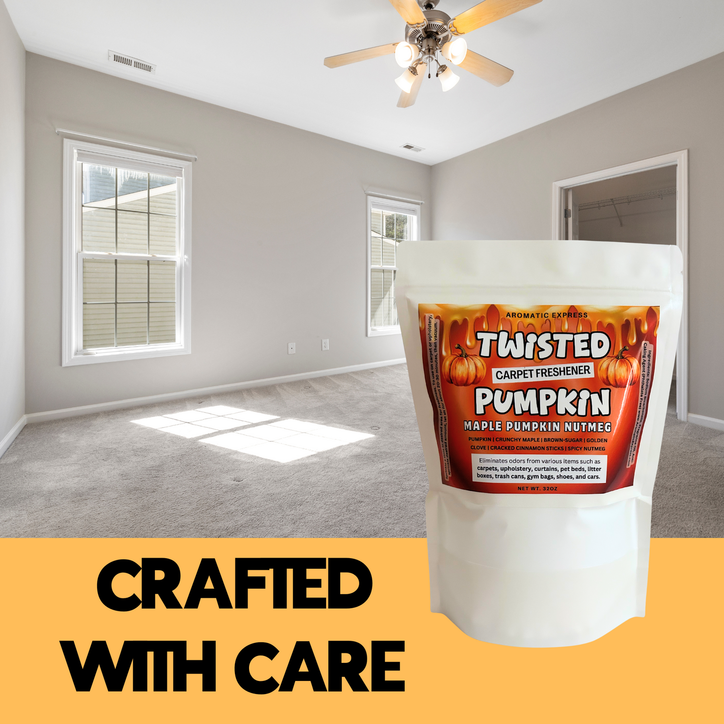 Twisted Pumpkin Maple Nutmeg Carpet Freshener 2LB Bag