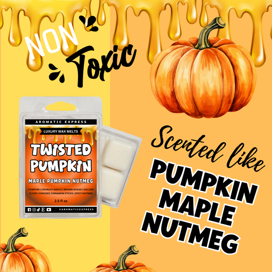 Twisted Pumpkin Maple Nutmeg Cinnamon Grapes Spice Luxury Wax Melt