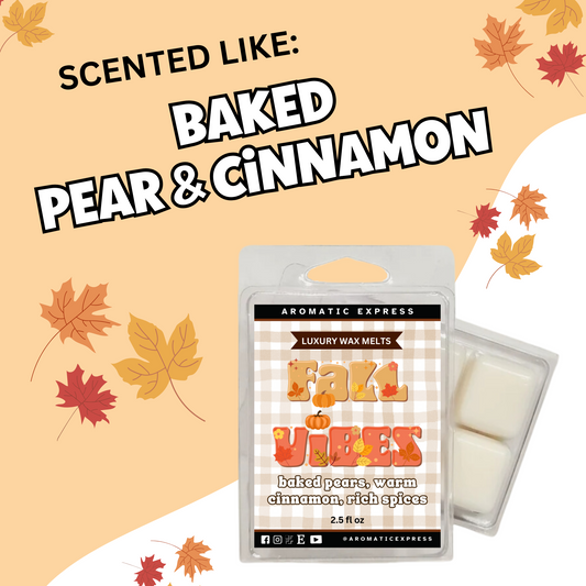 Fall Vibes Baked Pear & Cinnamon Luxury Wax Melt
