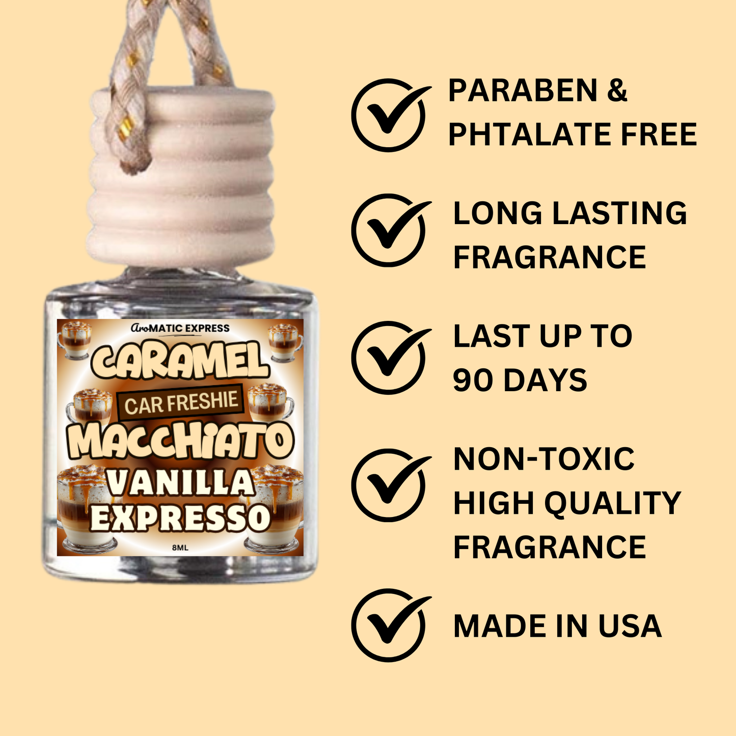 Caramel Macchiato Scented Car Freshie