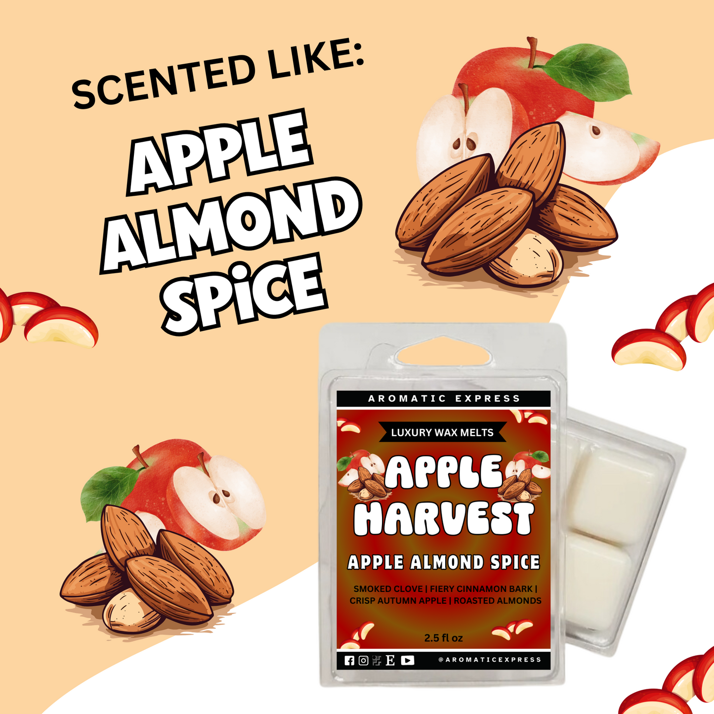 Apple Harvest Apple Almond Spice Luxury Wax Melt