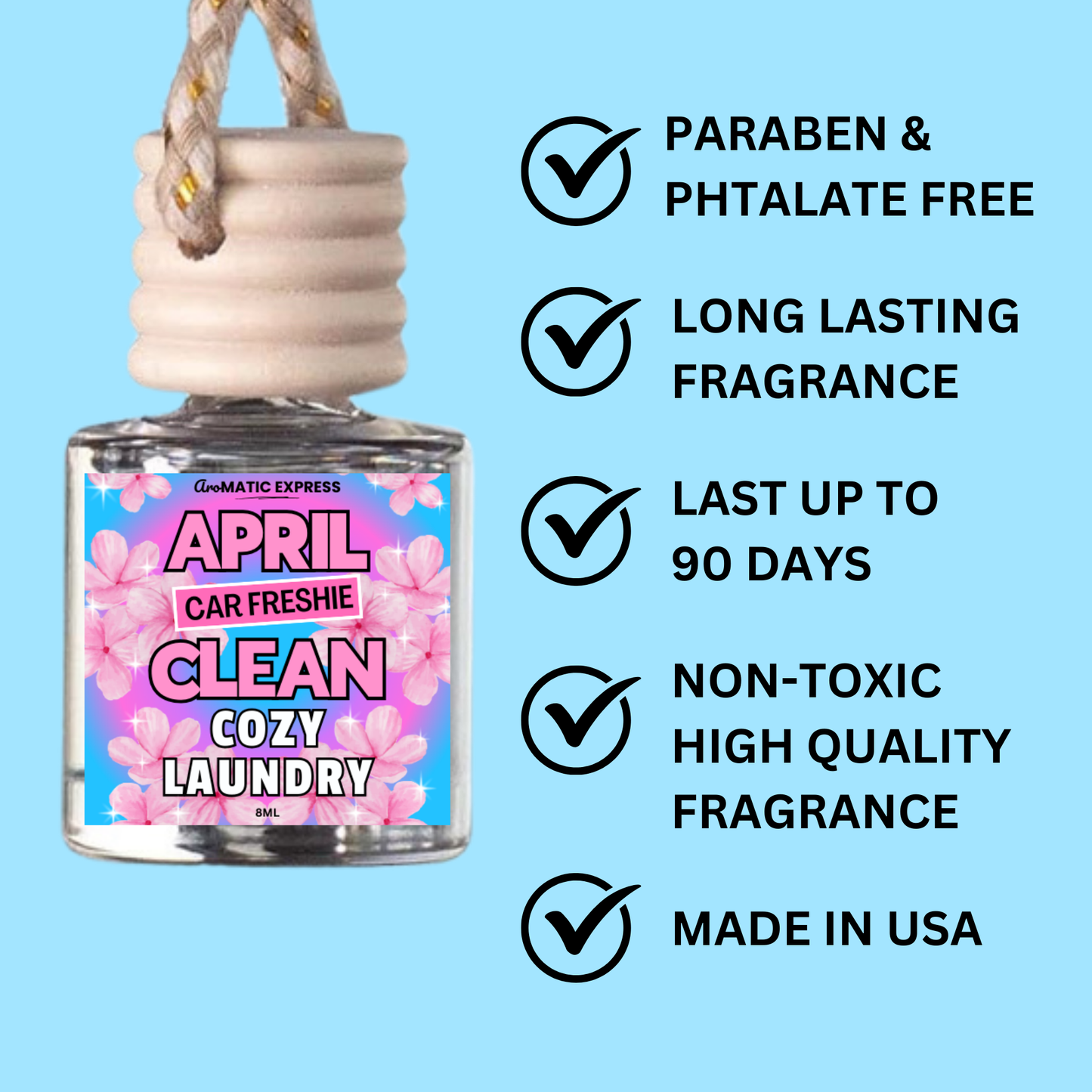 April Clean Scented Car Freshie