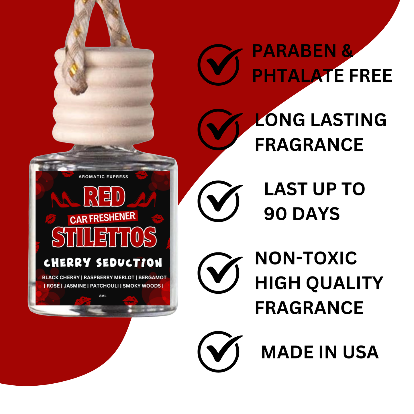 Red Stilettos Cherry Seduction Car Freshie