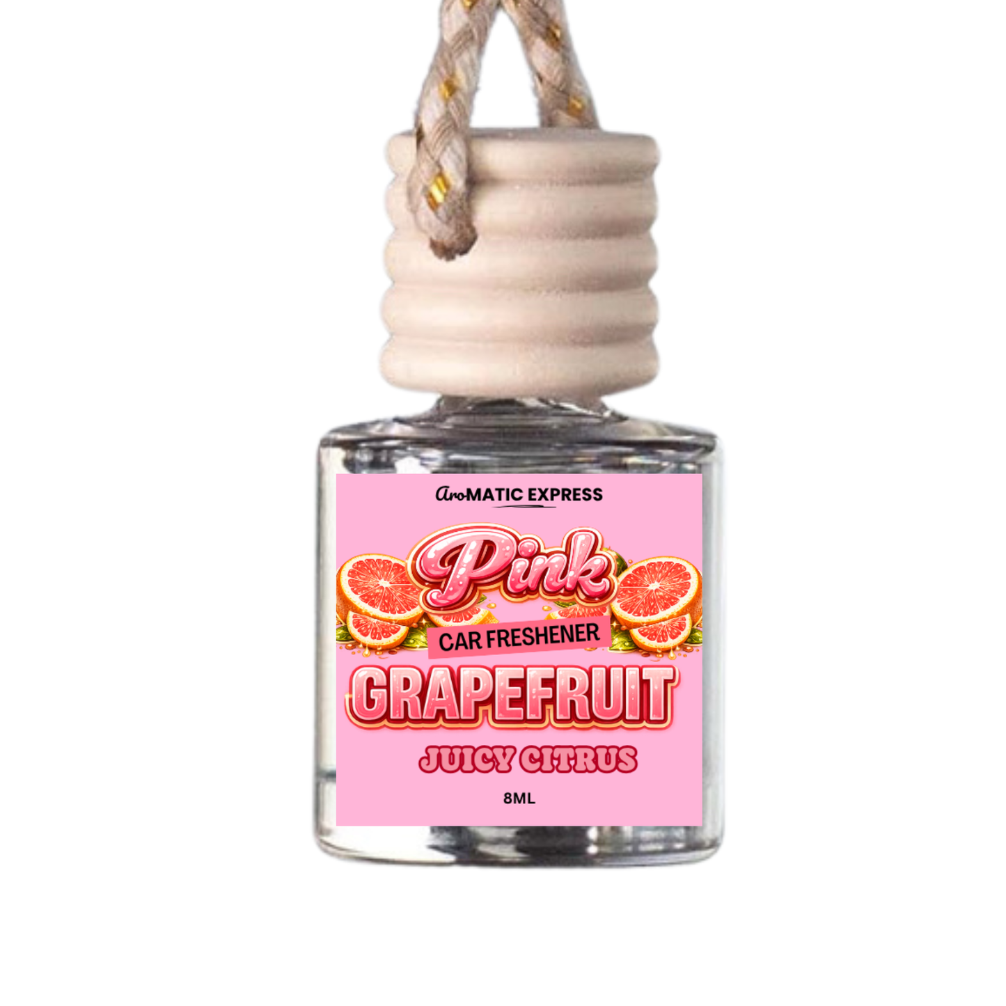Pink Grapefruit Car Freshie