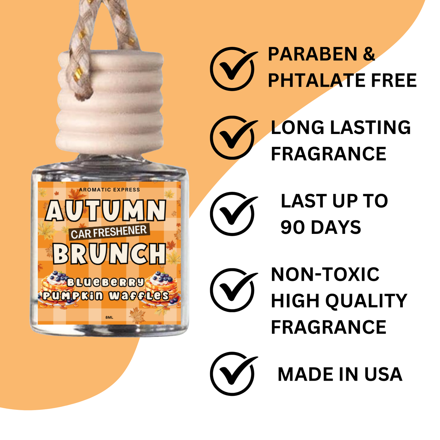 Autumn Brunch Blueberry Pumpkin Waffles Scent Car Freshie