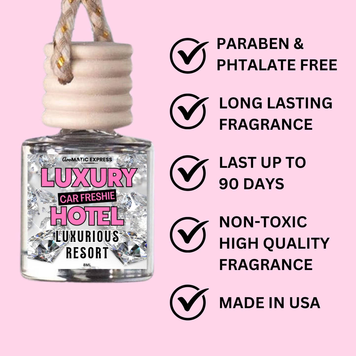 Luxury Hotel Scented Car Freshie