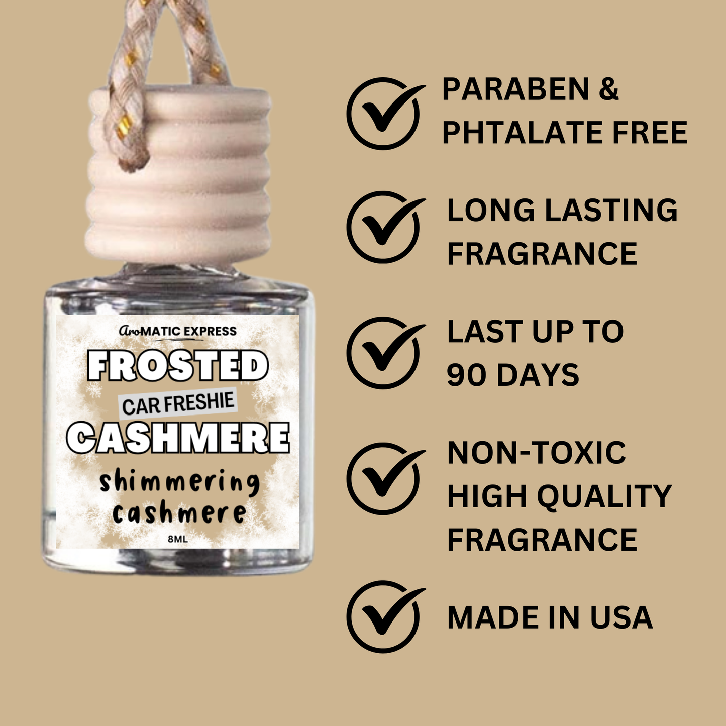 Frosted Cashmere Scented Car Freshie