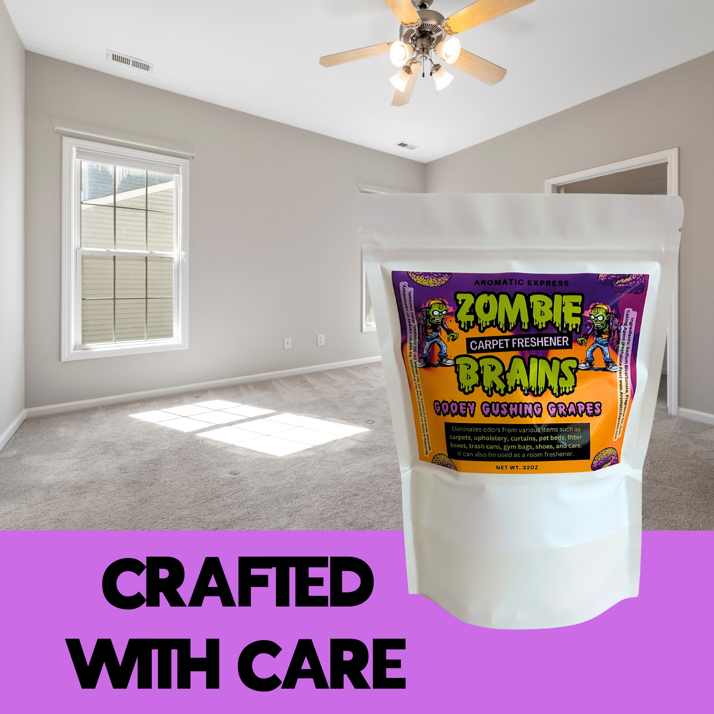 Zombie Brains Gushing Grapes Carpet Freshener 2LB Bag