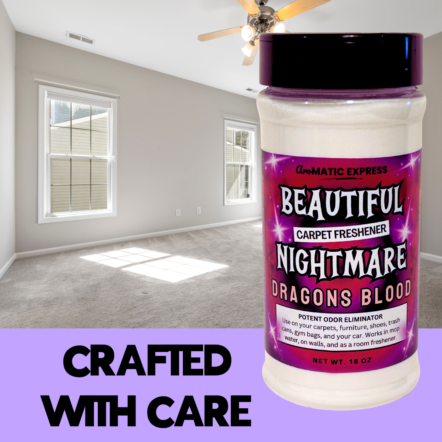 Dragons Blood Carpet Freshener | 18oz Sprinkle Jar | Odor Eliminator Powder