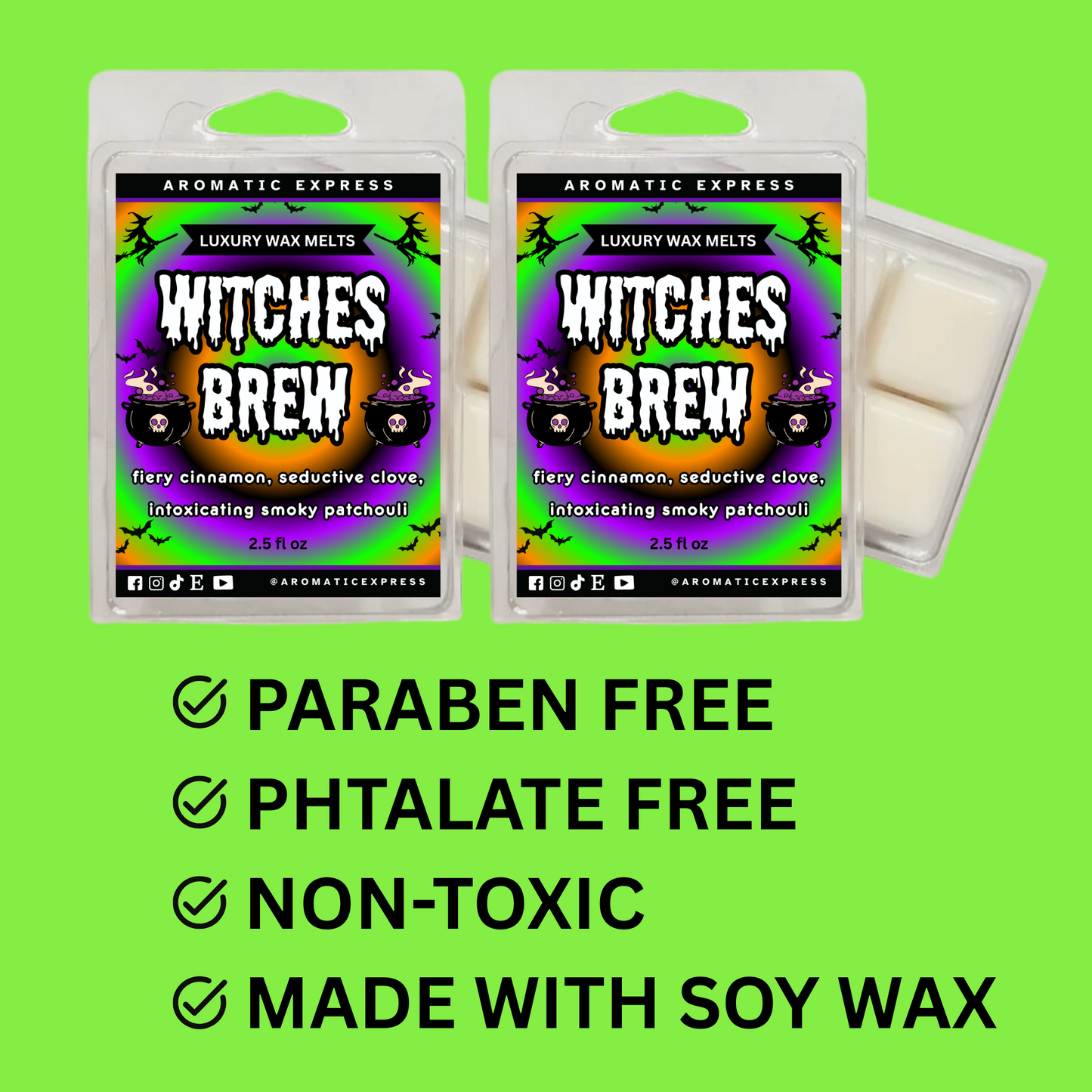 Witches Brew Patchouli, Cinnamon, Clove Luxury Wax Melt