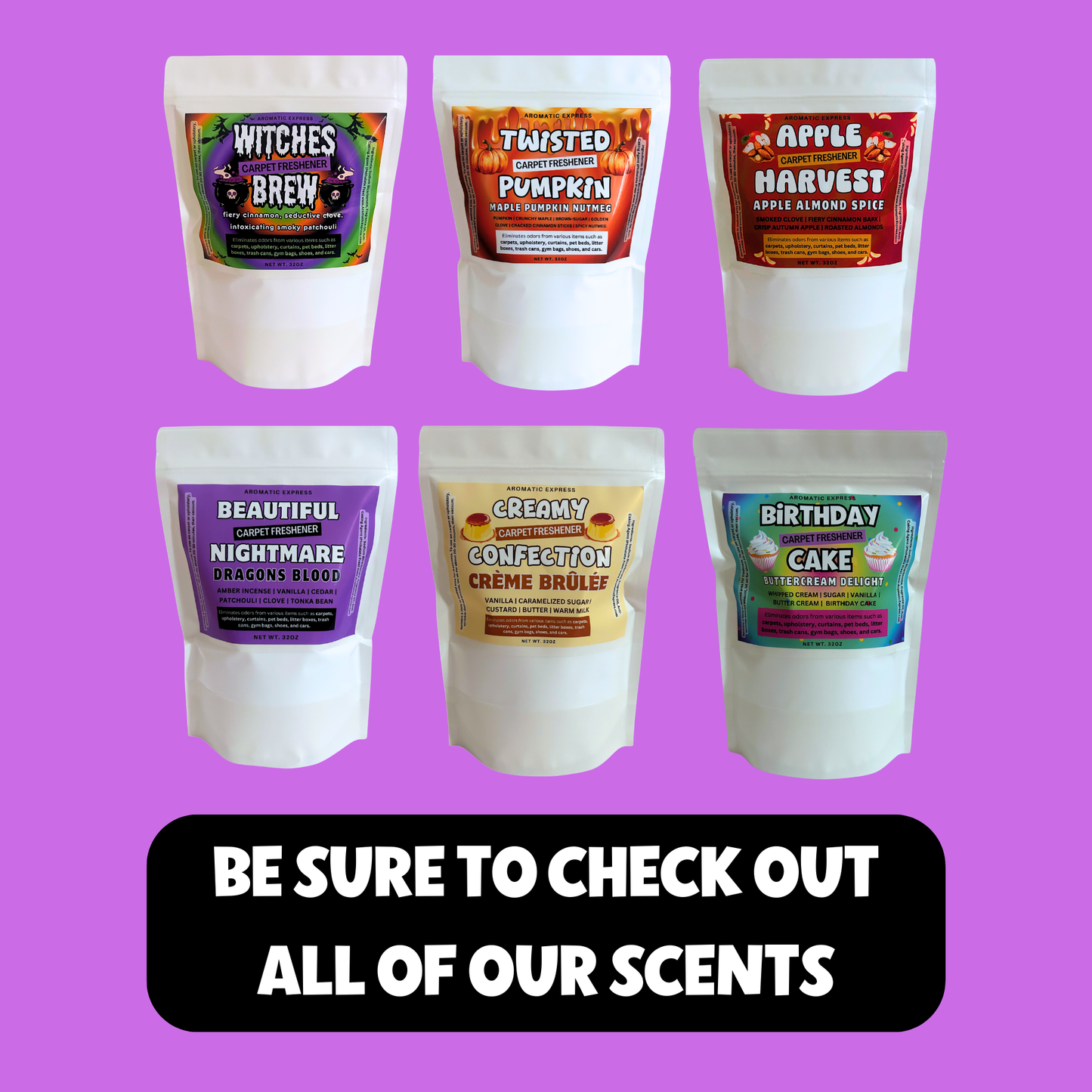 Zombie Brains Gushing Grapes Carpet Freshener 2LB Bag