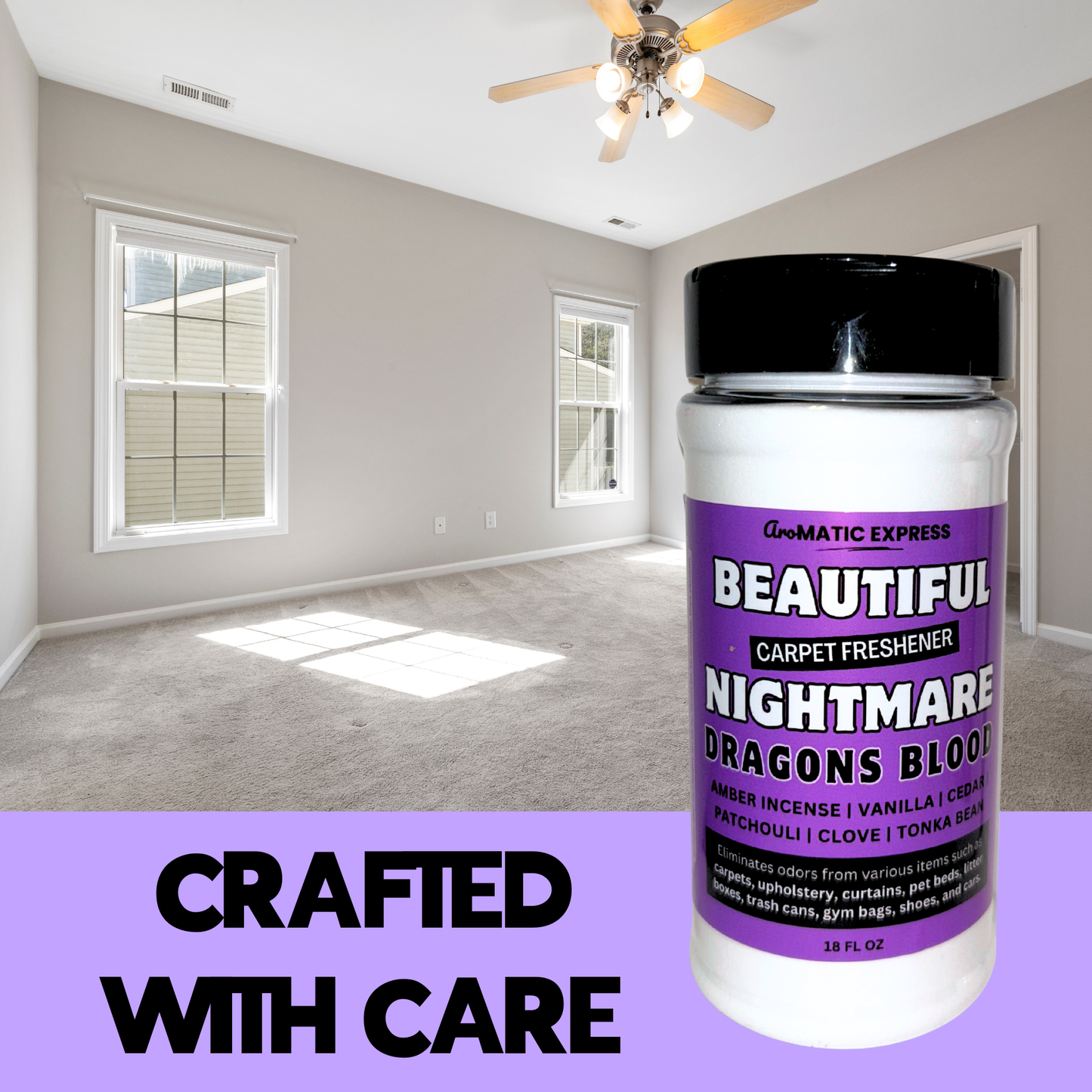 Dragons Blood Carpet Freshener | 18oz Sprinkle Jar | Odor Eliminator Powder