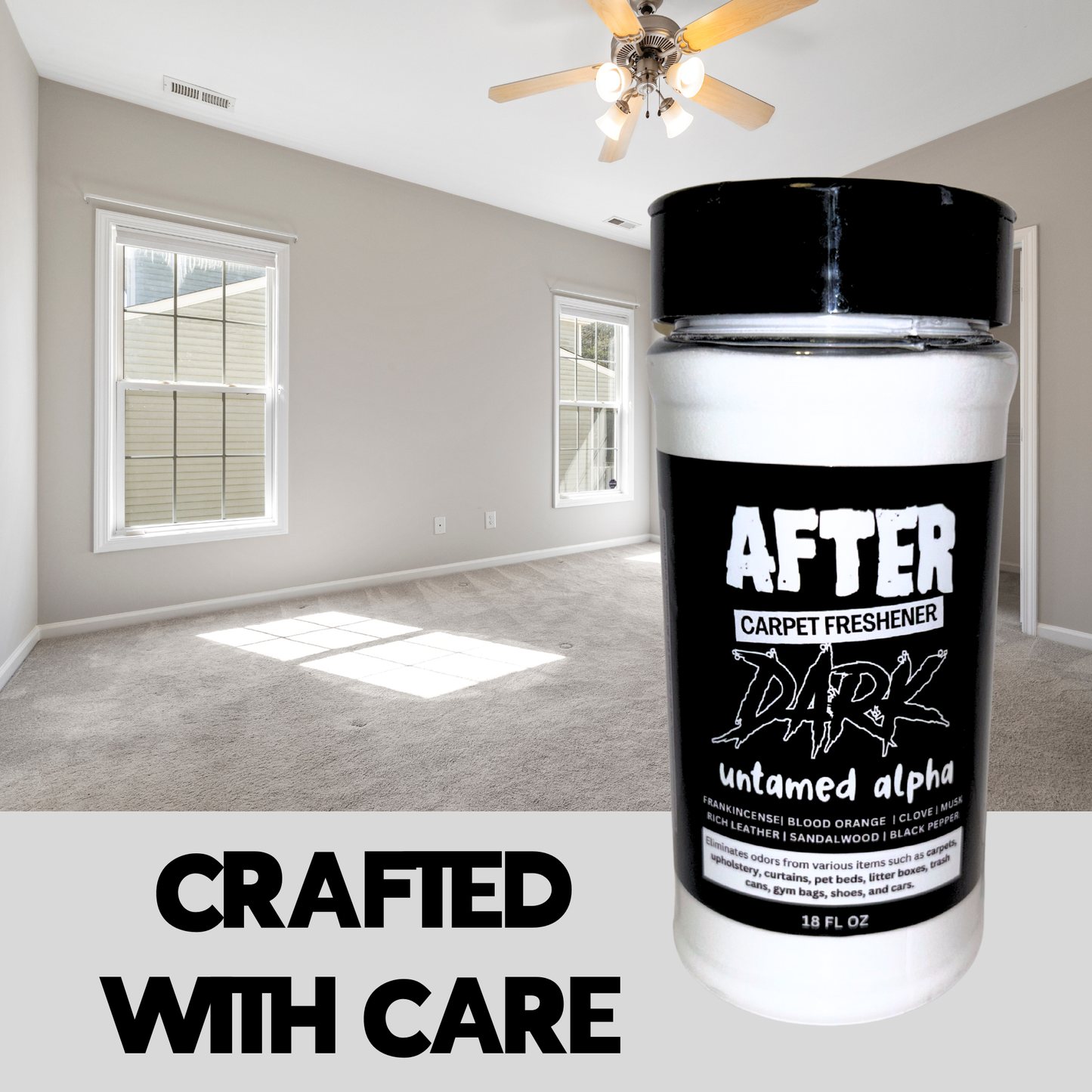 After Dark Carpet Freshener | 18oz Sprinkle Jar | Odor Eliminator Powder