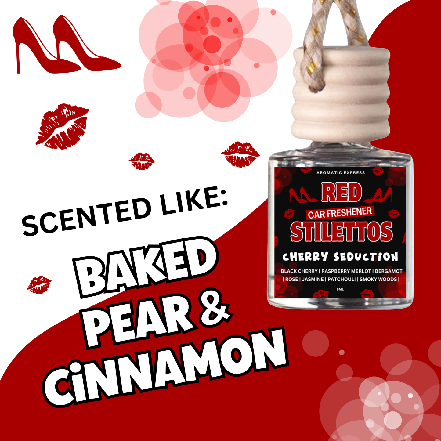 Red Stilettos Cherry Seduction Car Freshie