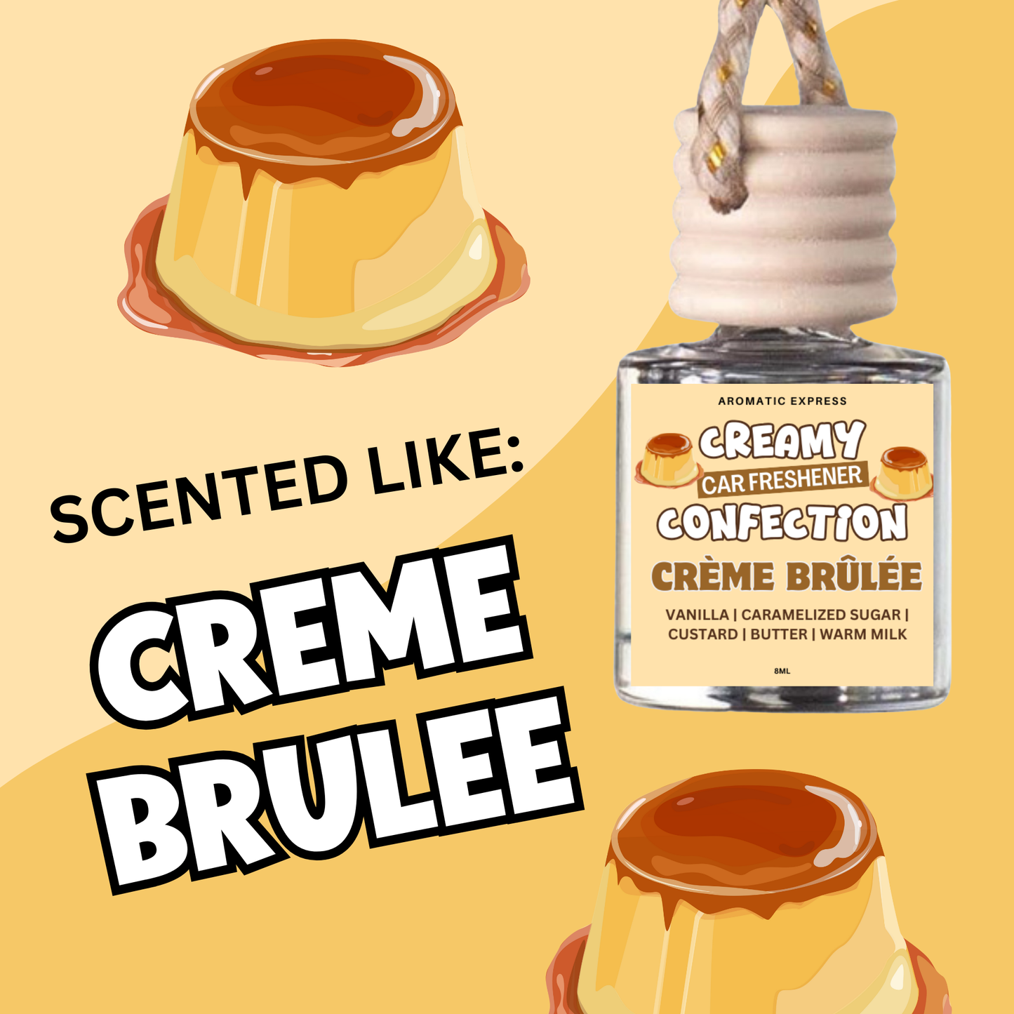 Creamy Confection Creme Brulee Car Freshie