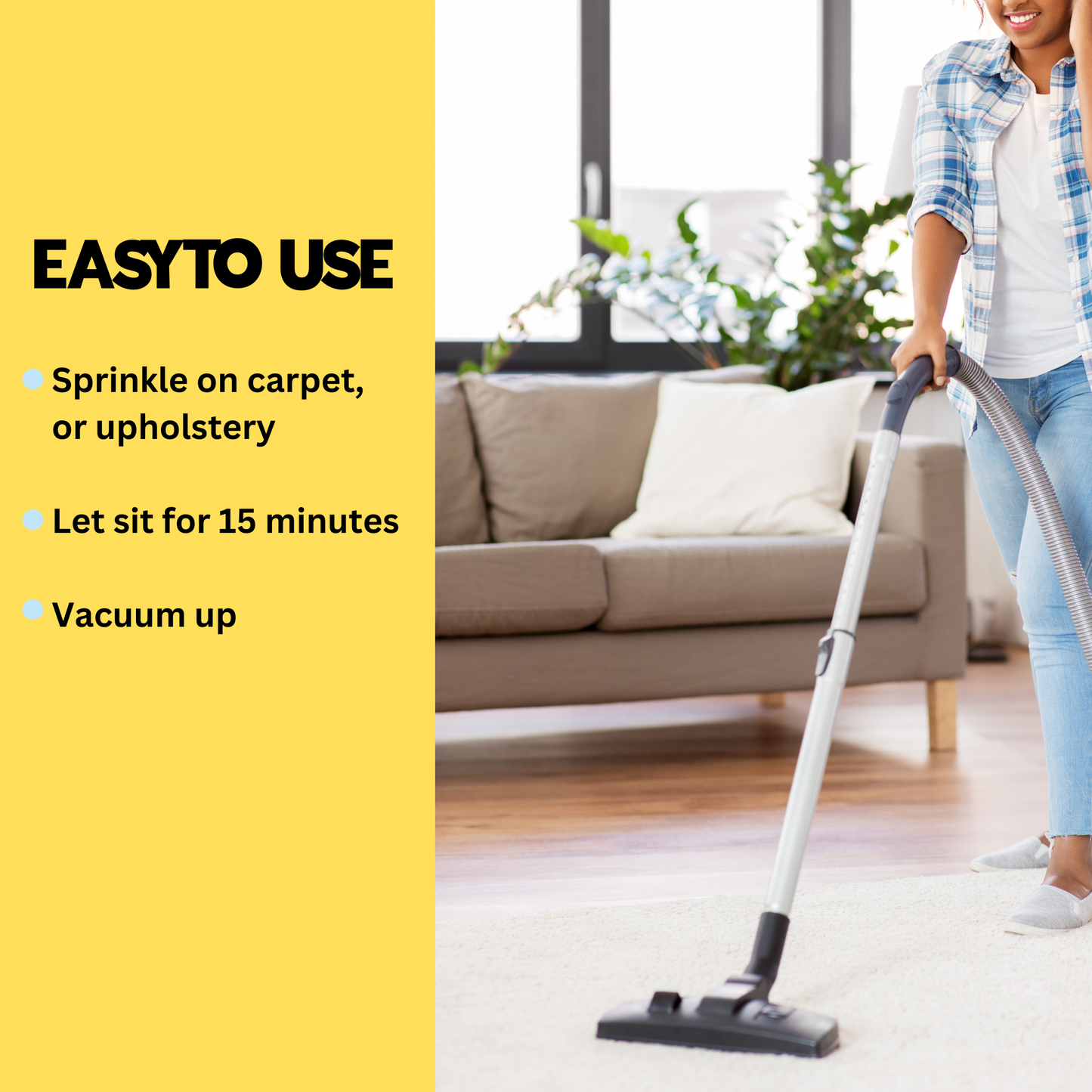 Banana Pudding Carpet Freshener | 18 oz Sprinkle Jar | Odor Eliminator Powder