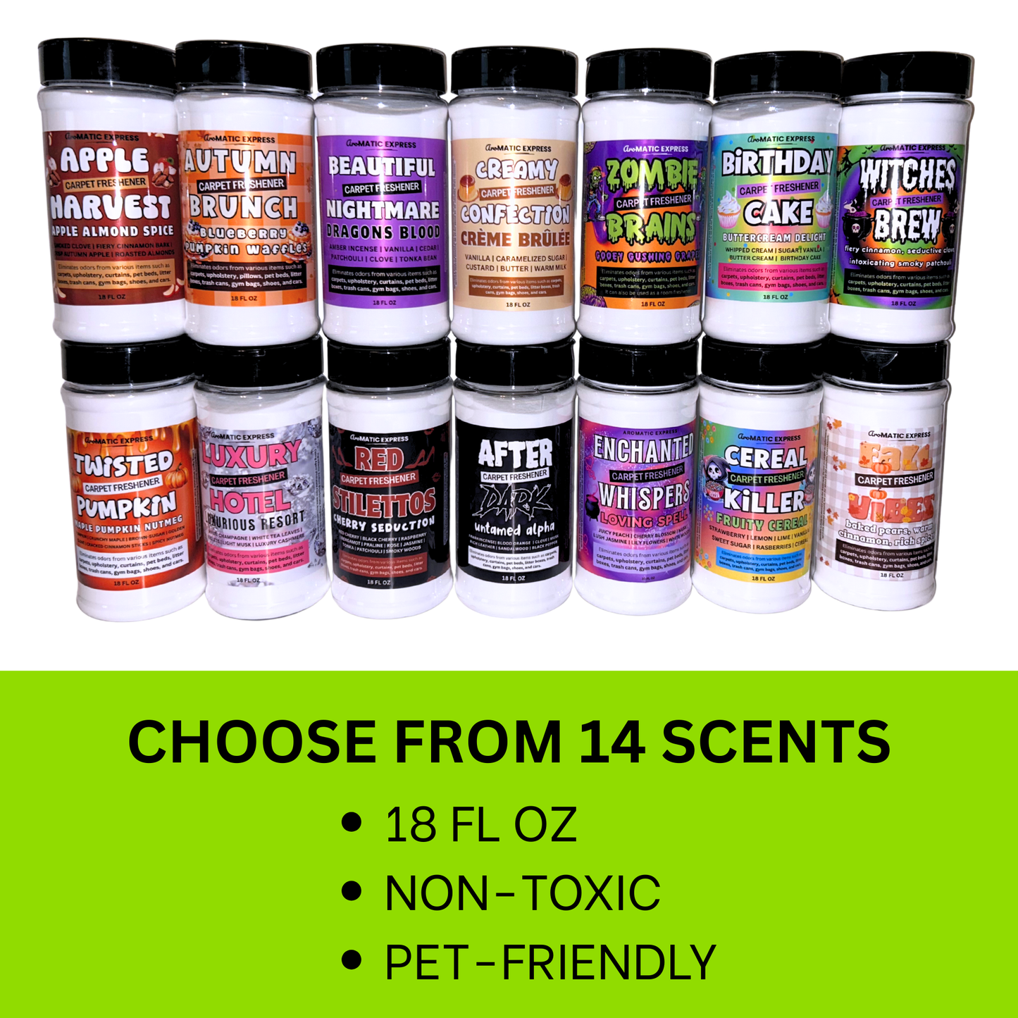 Cereal Killer Fruity Cereal Carpet Freshener | 18oz Sprinkle Jar | Odor Eliminator Powder