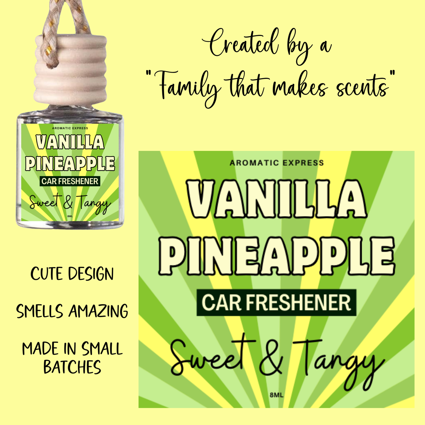 Vanilla Pineapple Car Freshie