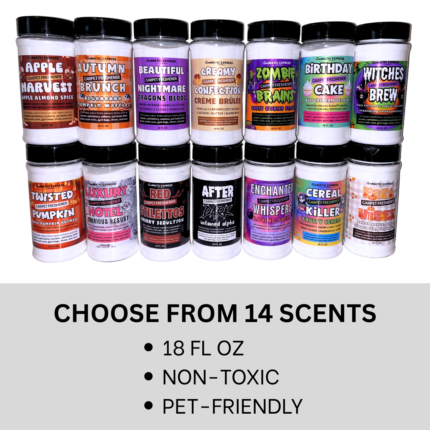 After Dark Carpet Freshener | 18oz Sprinkle Jar | Odor Eliminator Powder