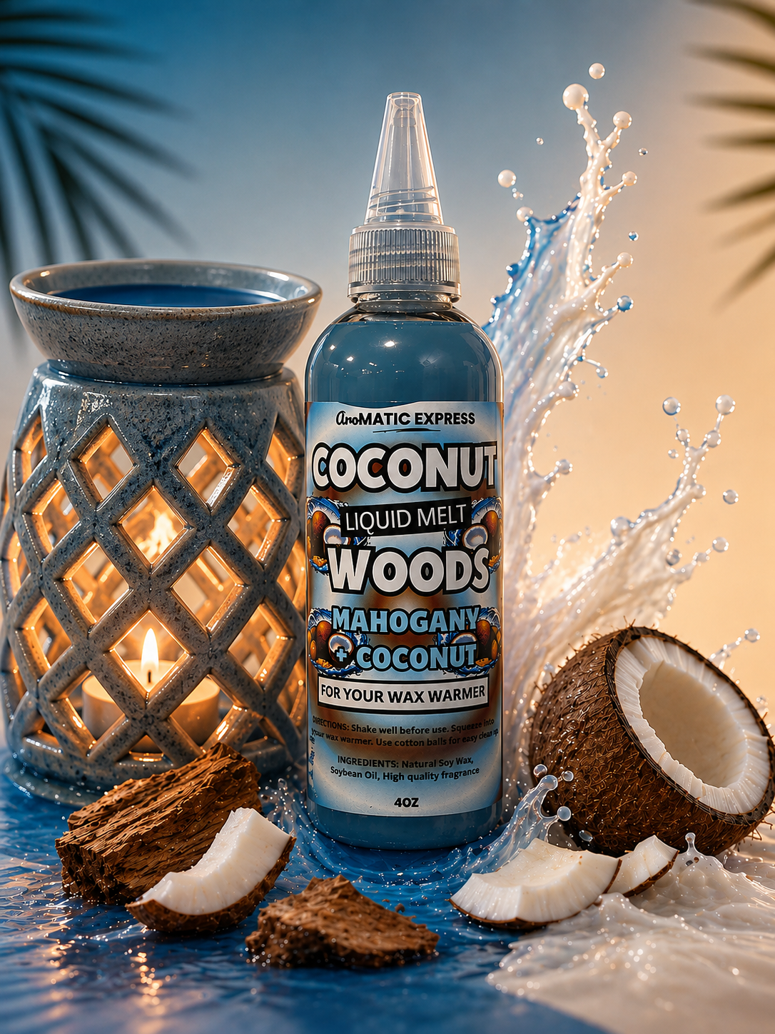 Liquid Wax Melts Mahogany Coconut