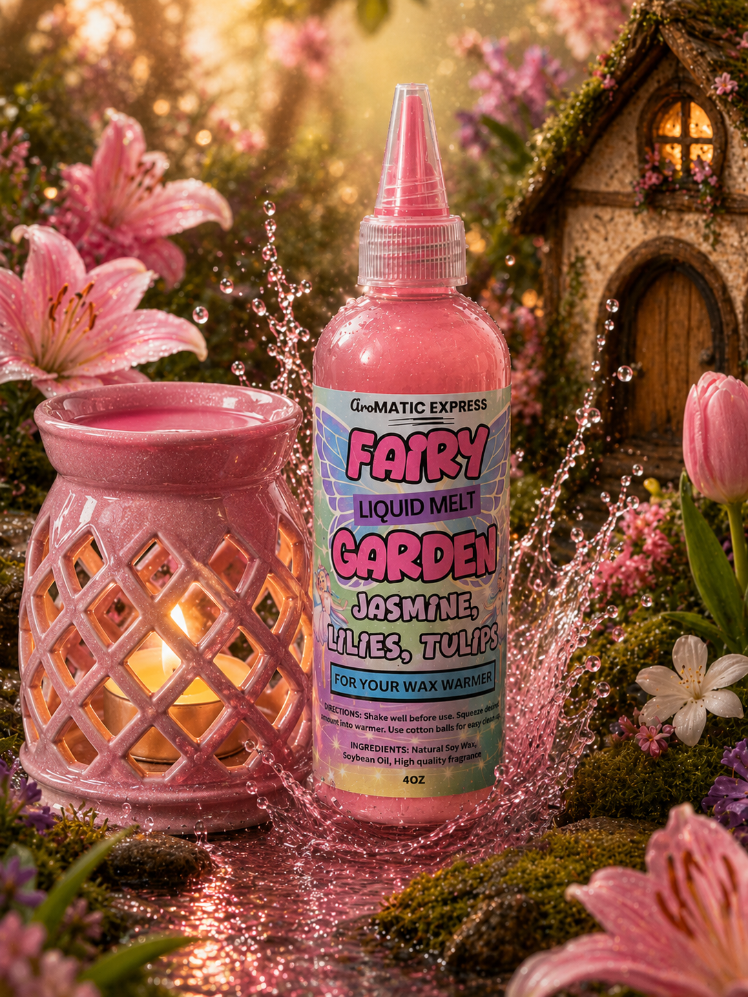 Liquid Wax Melts Fairy Garden Tulip, Lillies, and Jasmine Flowers