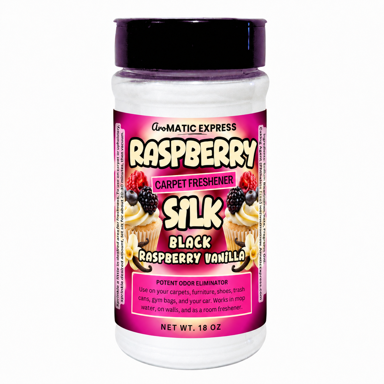 Black Raspberry Vanilla Carpet Freshener | 18 oz Sprinkle Jar | Odor Eliminator Powder