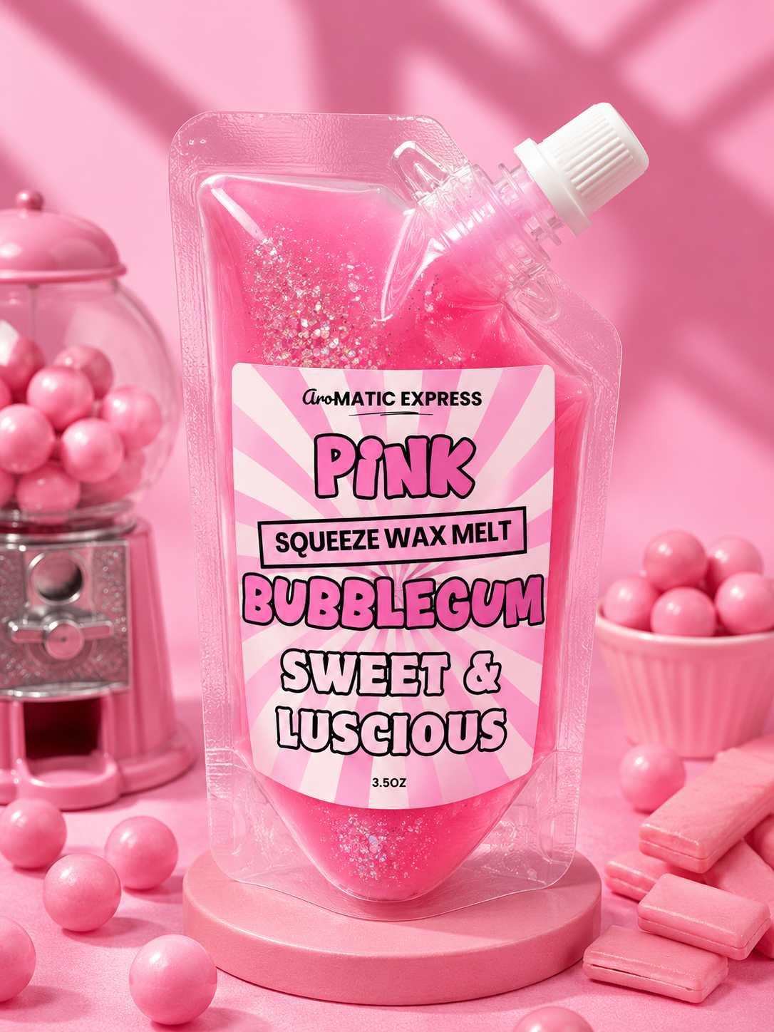 Pink Bubblegum Squeezable Wax Melt