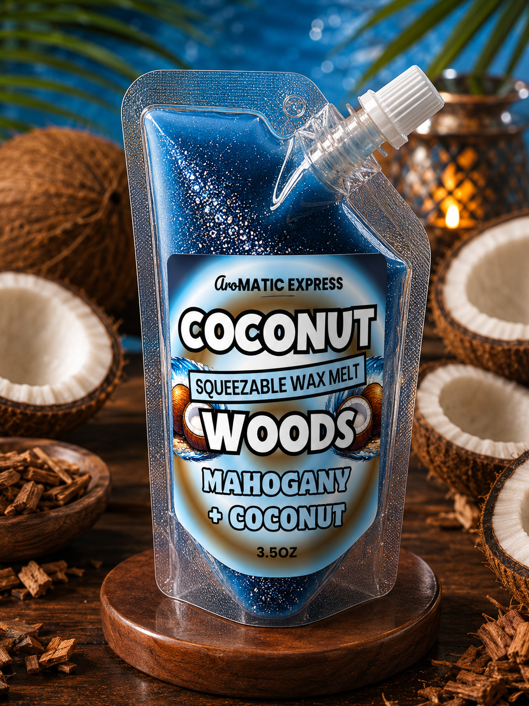 Mahogany Coconut Squeezable Wax Melt